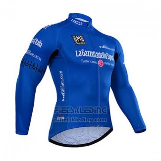 2015 Fietskleding Giro d'Italia Blauw Lange Mouwen en Koersbroek