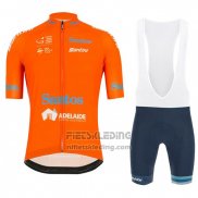 2019 Fietskleding Tour Down Under Ochre Oranje Korte Mouwen en Koersbroek