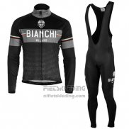 2019 Fietskleding Bianchi Milano Xd Zwart Grijs Lange Mouwen en Koersbroek