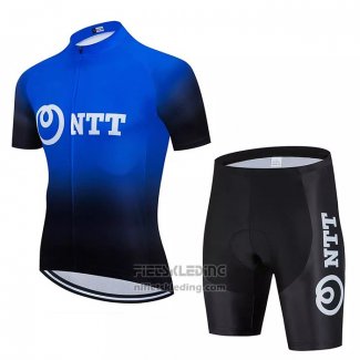 2020 Fietskleding NTT Pro Cycling Zwart Blauw Korte Mouwen en Koersbroek