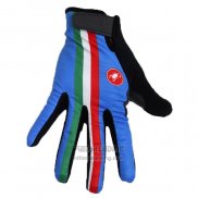2020 Castelli Italie Handschoenen Met Lange Vingers Cycling Blauw Zwart