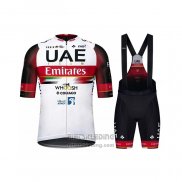 2021 Fietskleding UAE Zwart Wit Rood Korte Mouwen en Koersbroek
