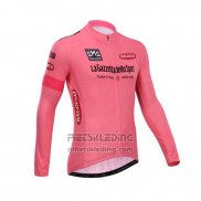 2014 Fietskleding Giro d'Italia Roze Lange Mouwen en Koersbroek