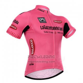 2015 Fietskleding Giro d'Italia Roze Korte Mouwen en Koersbroek