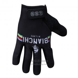2014 Bianchi Handschoenen Met Lange Vingers Cycling Zwart