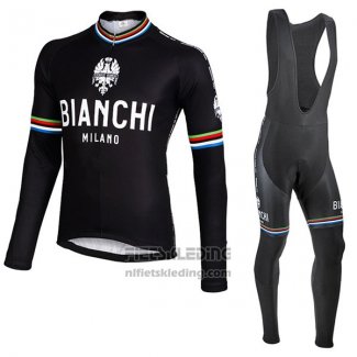 2017 Fietskleding Bianchi Milano Ml Zwart Lange Mouwen en Koersbroek