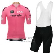 2017 Fietskleding Giro d'Italia Roze Korte Mouwen en Koersbroek