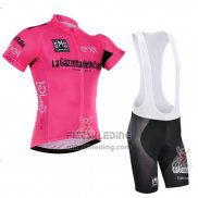 2016 Fietskleding Giro d'Italia Roze en Zwart Korte Mouwen en Koersbroek
