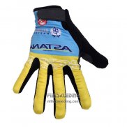 2020 Astana Handschoenen Met Lange Vingers Cycling Geel Blauw