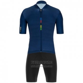 2020 Fietskleding UCI Diep Blauw Korte Mouwen en Koersbroek