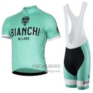2017 Fietskleding Bianchi Milano Pride Groen Korte Mouwen en Koersbroek