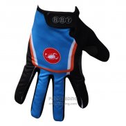2014 Castelli Handschoenen Met Lange Vingers Cycling Blauw
