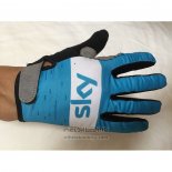 2020 Sky Handschoenen Met Lange Vingers Cycling Blauw
