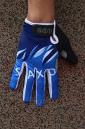 2012 Saxo Bank Handschoenen Met Lange Vingers Cycling Blauw