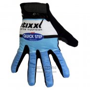 2020 Etixx Quick Step Handschoenen Met Lange Vingers Cycling Blauw Zwart Wit