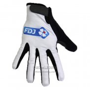 2020 FDJ Handschoenen Met Lange Vingers Cycling Wit Zwart