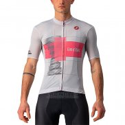 2021 Fietskleding Giro d'Italia Wit Roze Korte Mouwen en Koersbroek