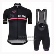 2019 Fietskleding Giro d'Italia Zwart Korte Mouwen en Koersbroek