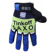2016 Saxo Bank Tinkoff Handschoenen Met Lange Vingers Cycling Blauw