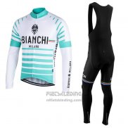 Fietskleding Bianchi Milano Nalles Lichtblauw Wit Lange Mouwen en Koersbroek