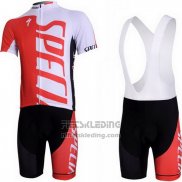 2012 Fietskleding Specialized Wit en Rood Korte Mouwen en Koersbroek