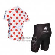 2014 Fietskleding Tour de France Wit en Rood-3 Korte Mouwen en Koersbroek