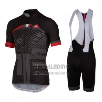 2016 Fietskleding Castelli Rood Zwart Korte Mouwen en Koersbroek