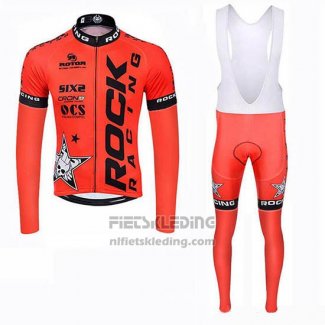 2019 Fietskleding Rock Racing SIDI Oranje Lange Mouwen en Koersbroek