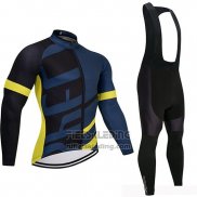 2019 Fietskleding Specialized Zwart Blauw Geel Lange Mouwen en Koersbroek