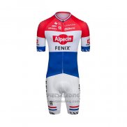 2022 Fietskleding Alpecin Fenix Rood Wit Blauw Korte Mouwen en Koersbroek