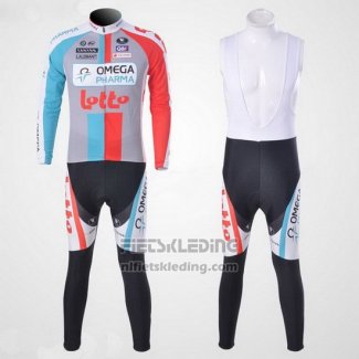 2011 Fietskleding Omega Pharma Lotto Beige Lange Mouwen en Koersbroek