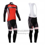 2014 Fietskleding Castelli Rood Lange Mouwen en Koersbroek