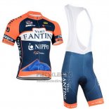 2015 Fietskleding Vini Fantini Oranje en Blauw Korte Mouwen en Koersbroek