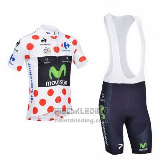 2013 Fietskleding Movistar Lider Wit en Rood Korte Mouwen en Koersbroek