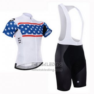 2015 Fietskleding Assos Wit en Blauw Korte Mouwen en Koersbroek