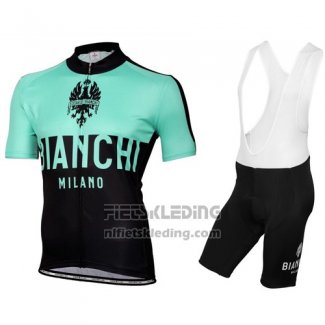 2016 Fietskleding Bianchi Groen Korte Mouwen en Koersbroek