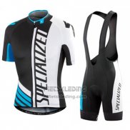 2016 Fietskleding Specialized Zwart en Blauw Korte Mouwen en Koersbroek