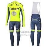 2016 Fietskleding Tinkoff Groen en Grijs Lange Mouwen en Koersbroek