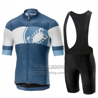 2019 Fietskleding Castelli Ruota Blauw Wit Korte Mouwen en Koersbroek