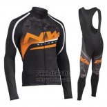 2019 Fietskleding Northwave Oranje Zwart Lange Mouwen en Koersbroek