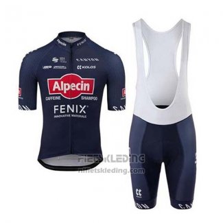 2020 Fietskleding Alpecin Fenix Blauw Rood Korte Mouwen en Koersbroek