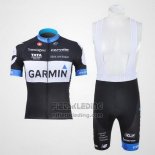 2011 Fietskleding Garmin Cervelo Wit en Zwart Korte Mouwen en Koersbroek