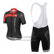 2015 Fietskleding Castelli 3t Zwart en Rood Korte Mouwen en Koersbroek