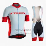 2016 Fietskleding Trek Bontrager Blauw en Rood Korte Mouwen en Koersbroek