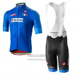 2018 Fietskleding Italie Blauw Korte Mouwen en Koersbroek(1)