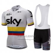 2018 Fietskleding Sky Kampioen Colombia Korte Mouwen en Koersbroek