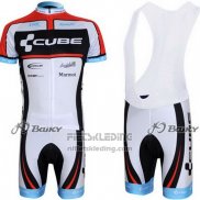 2012 Fietskleding Cube Zwart en Wit Korte Mouwen en Koersbroek