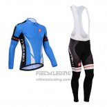 2014 Fietskleding Castelli Blauw en Zwart Lange Mouwen en Koersbroek