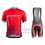 2016 Fietskleding Trek Bontrager Rood en Zwart Korte Mouwen en Koersbroek