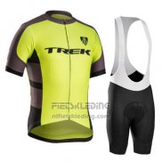 2016 Fietskleding Trek Bontrager Zwart en Geel Korte Mouwen en Koersbroek